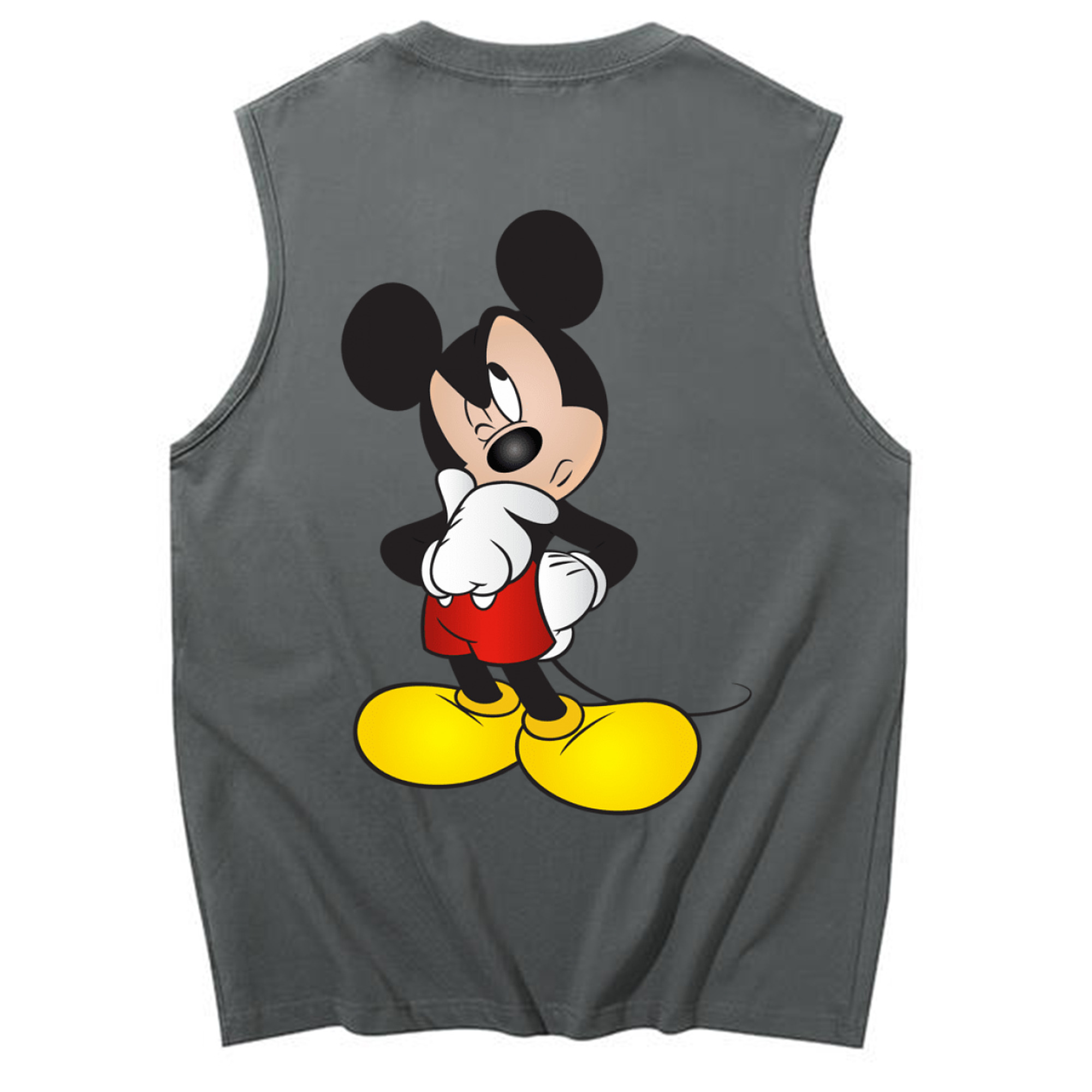 ミッキーマウス Mickey Mouse コットン100％タンクトップ（背面プリント）